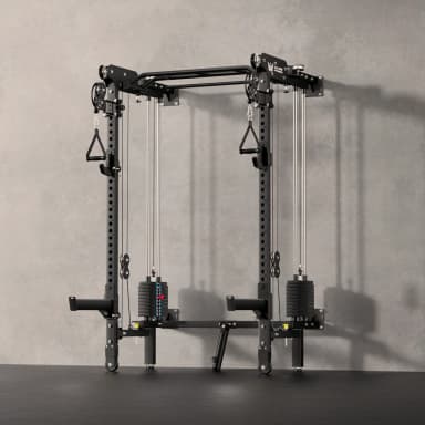 Product image for Major Fitness F35 All-In-One Home Gym Wall-Mount Folding Power Rack