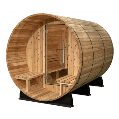 Almost Heaven Sauna – Charleston 4 Person Canopy Barrel Sauna