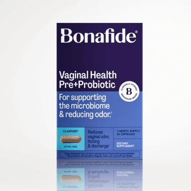 Bonafide Clairvee Vaginal Probiotic for Relief from Odor, Itching & Discharge, 1-Month Supply (15 Capsules)