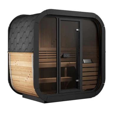 SaunaLife 3-Person Cube-Series Outdoor Home Sauna