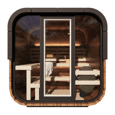 Governor King Front Glass Traditional Outdoor Sauna